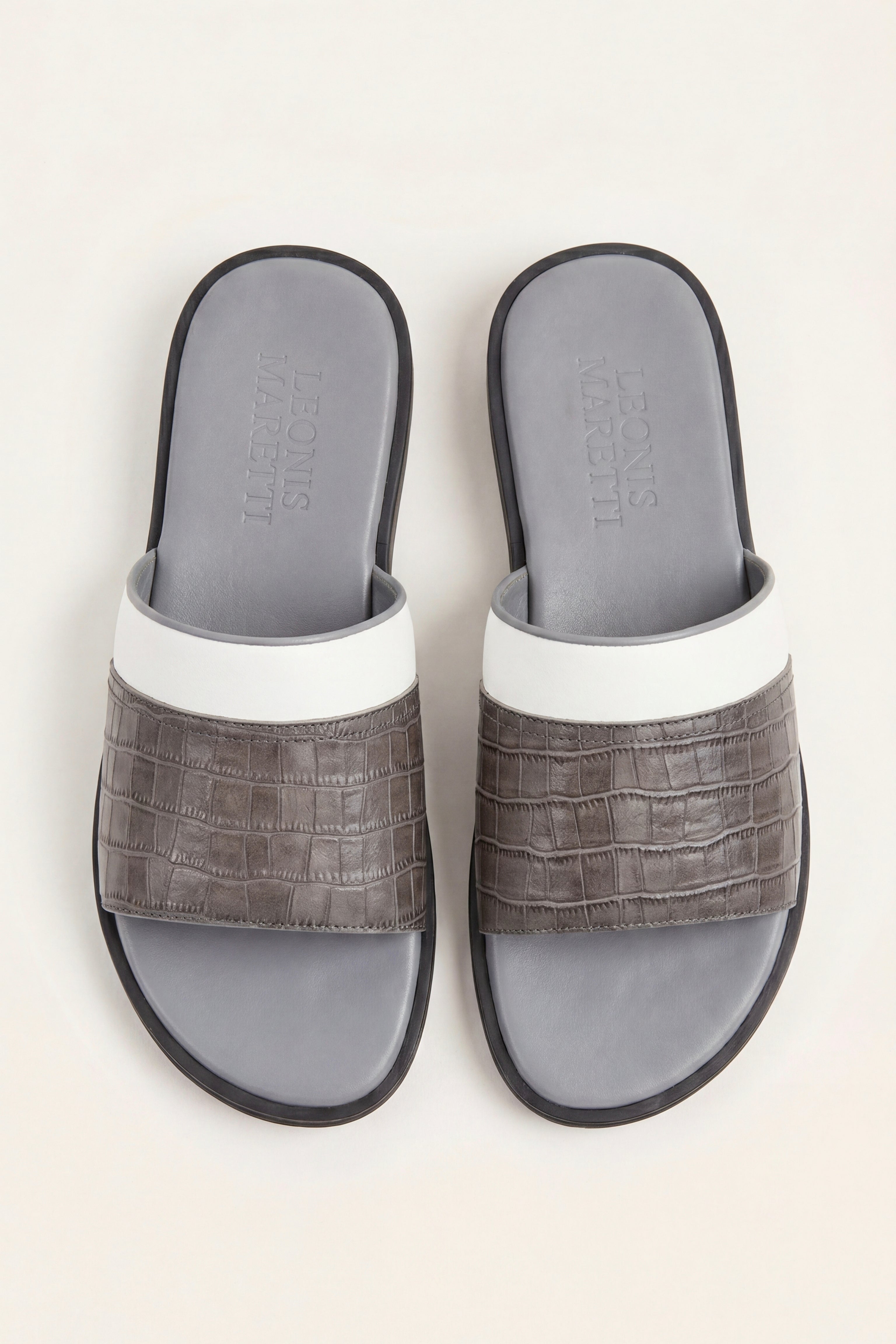 Milano Crocodile Sandal Grey