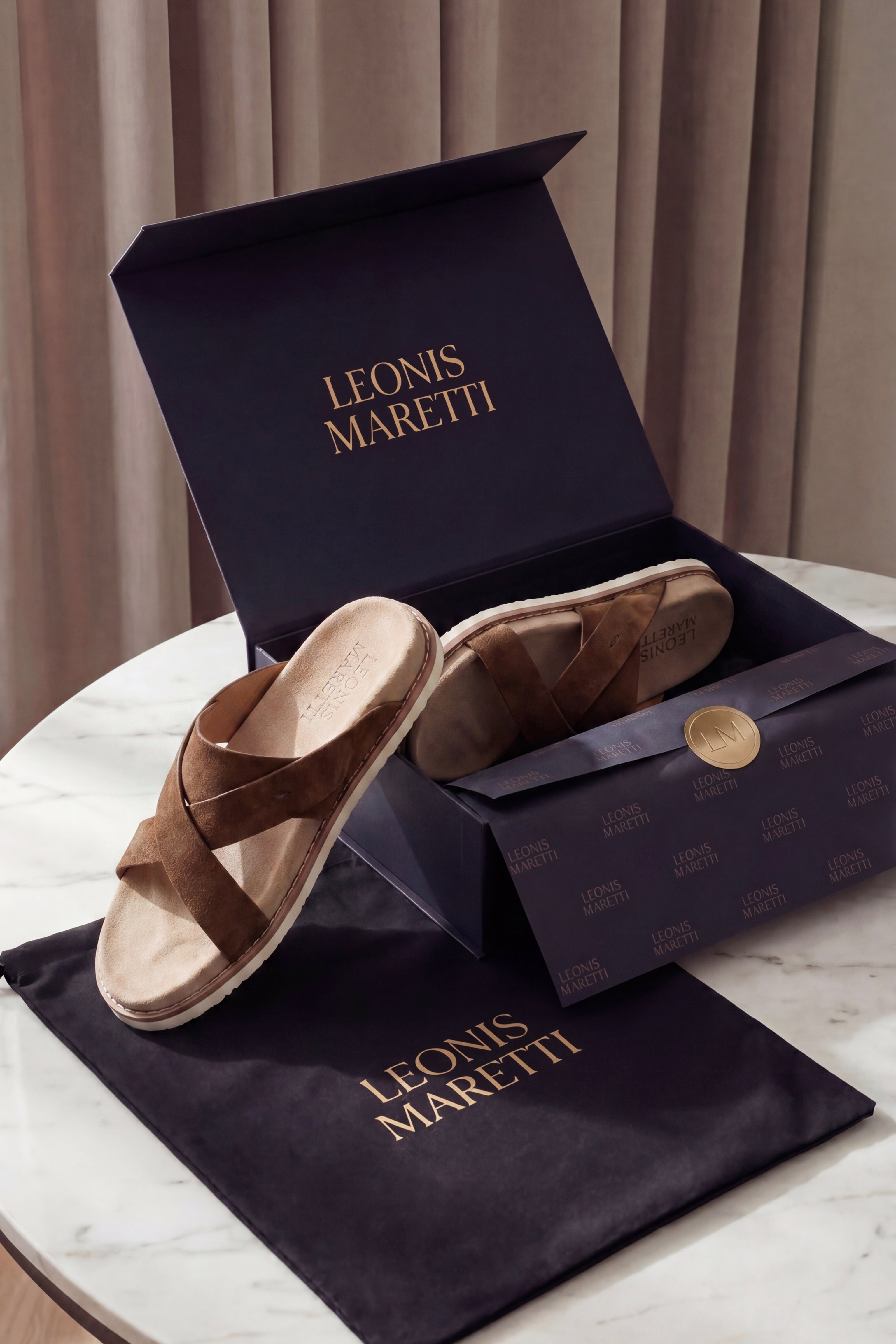 Ravello Cross Slides Brown