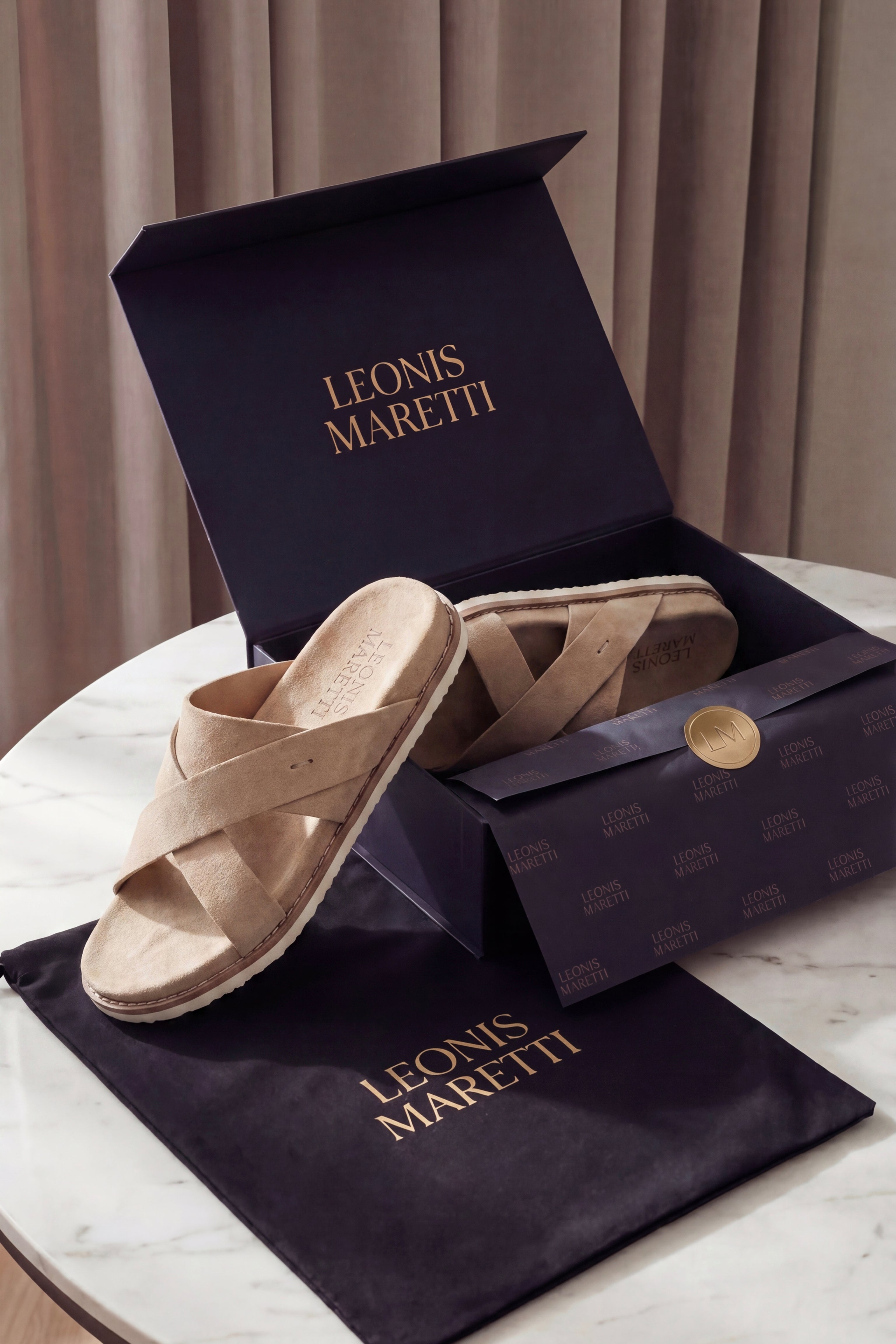 Ravello Cross Slides Beige