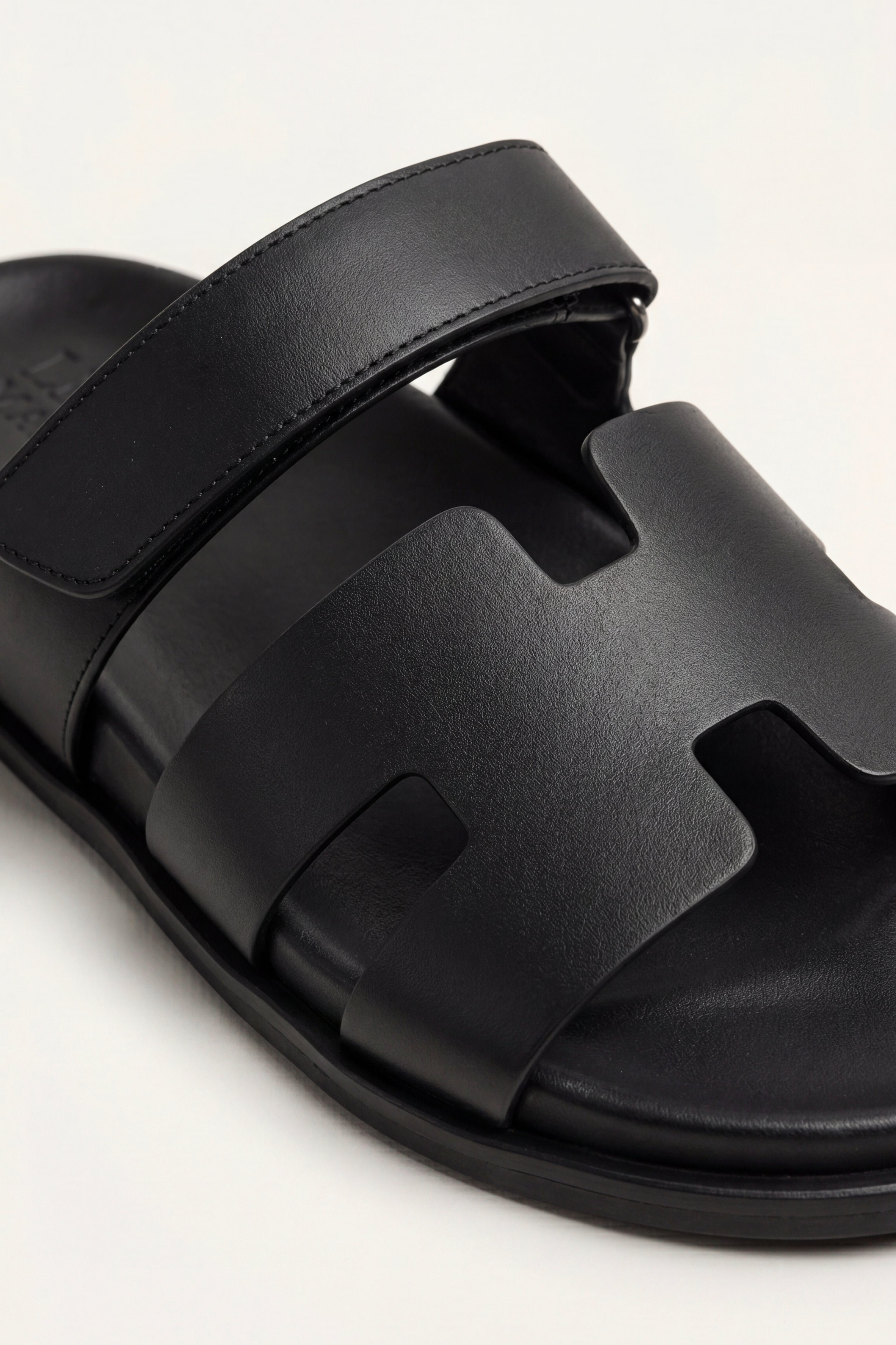 Matera Leather Strap Sandal Black