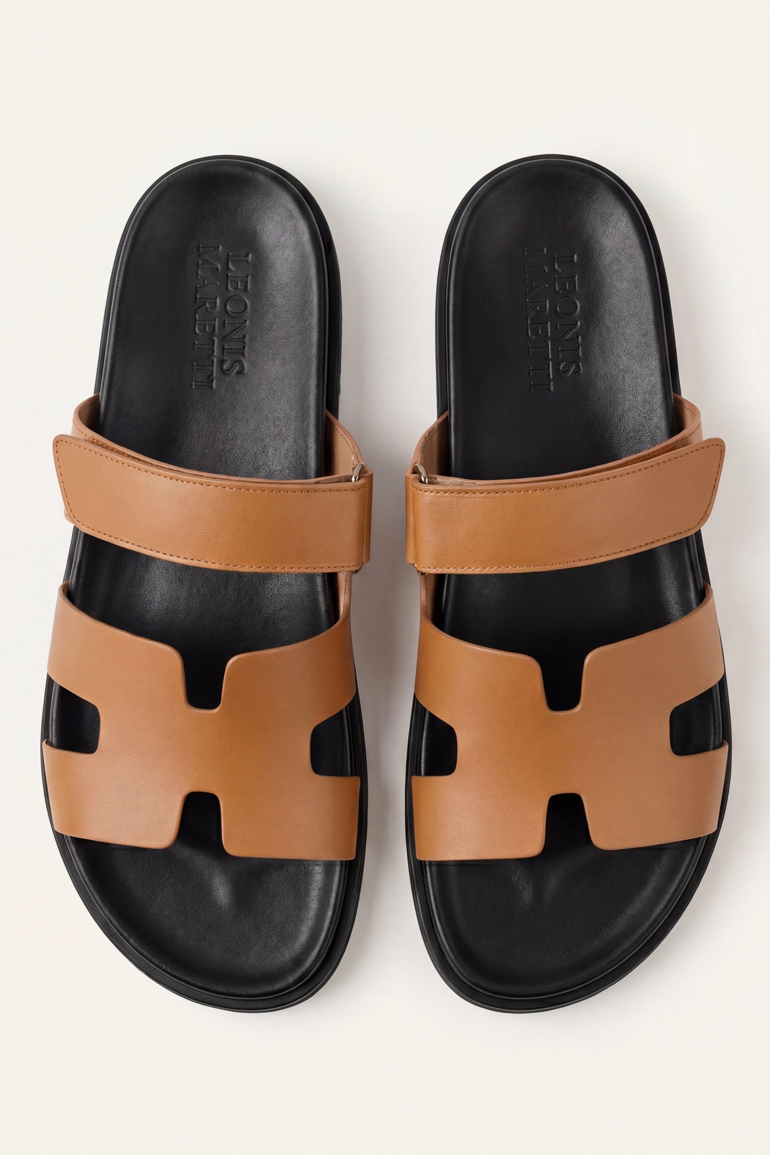 Matera Leather Strap Sandal Tan