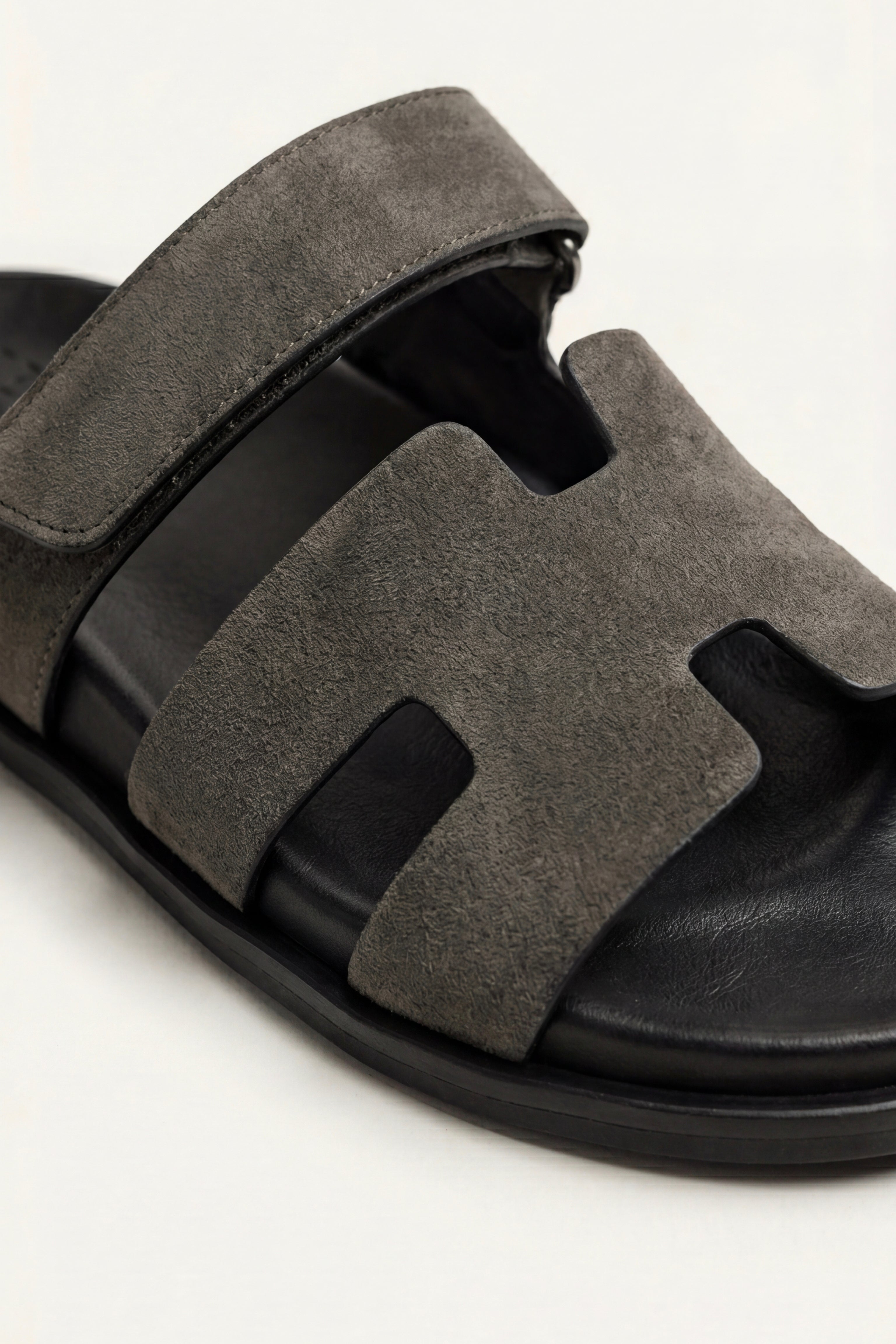 Matera Suede Strap Sandal Dark Grey