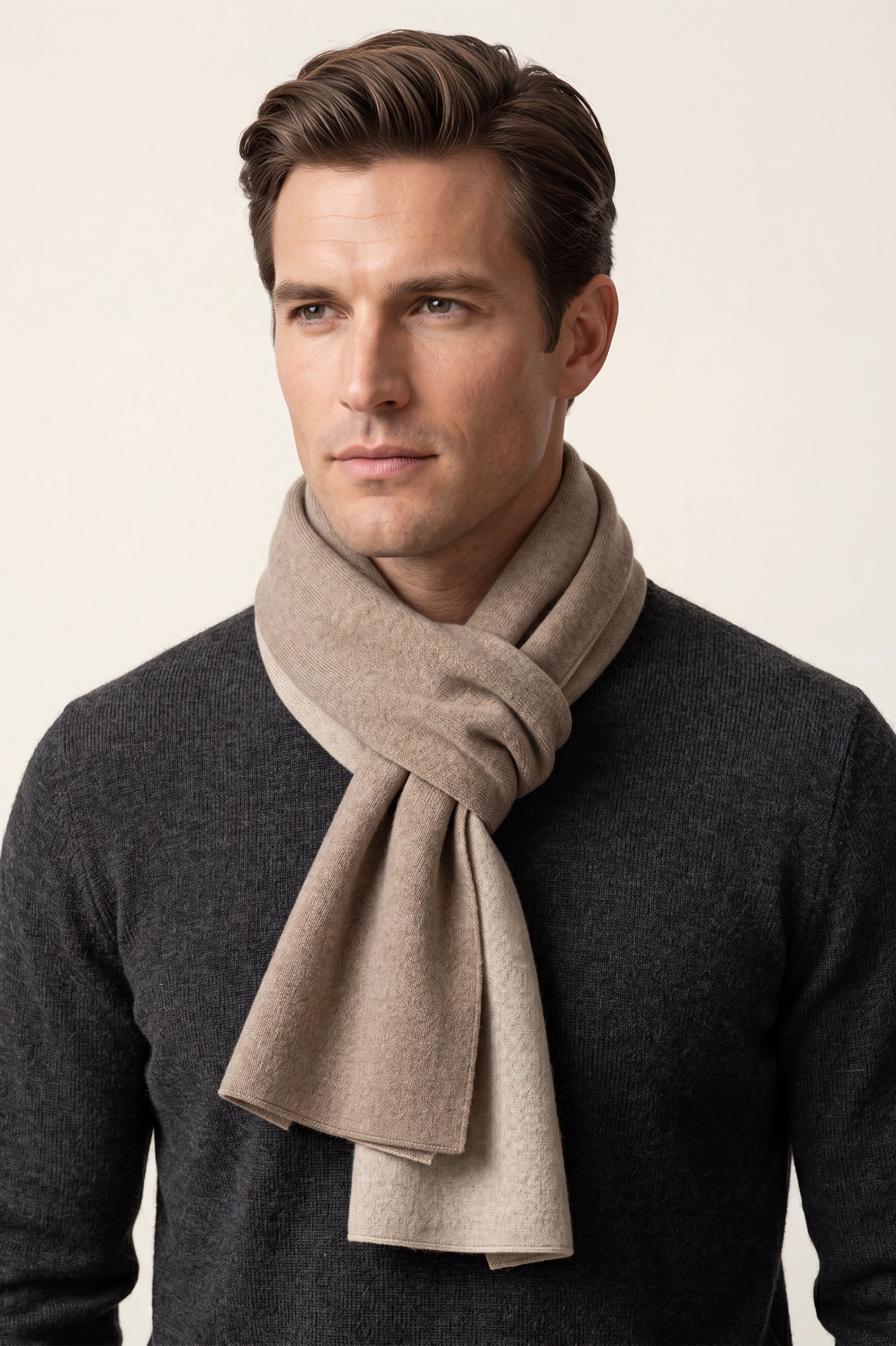 Belluno Reversible Scarf Beige