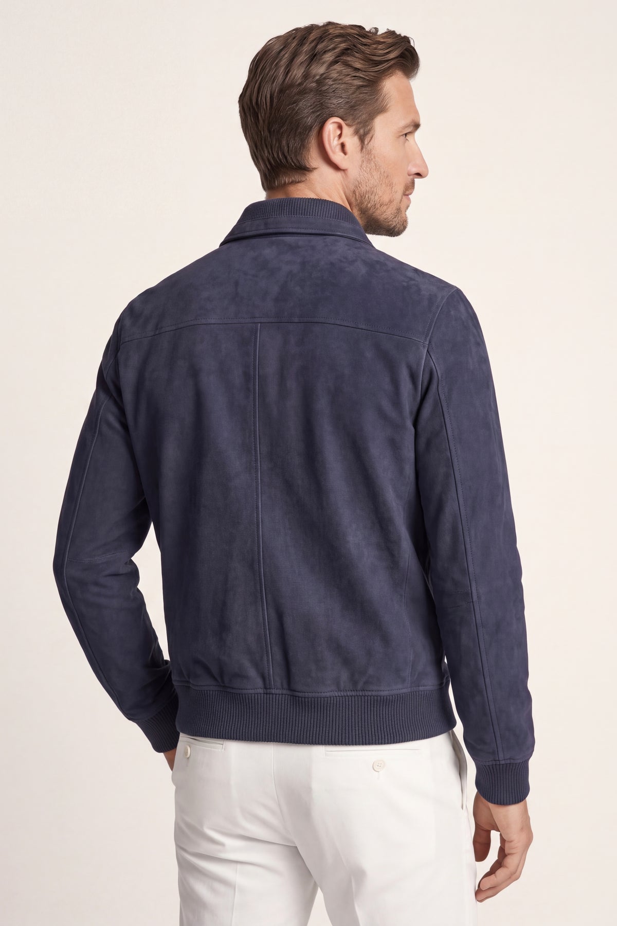 Noto Suede Jacket Navy