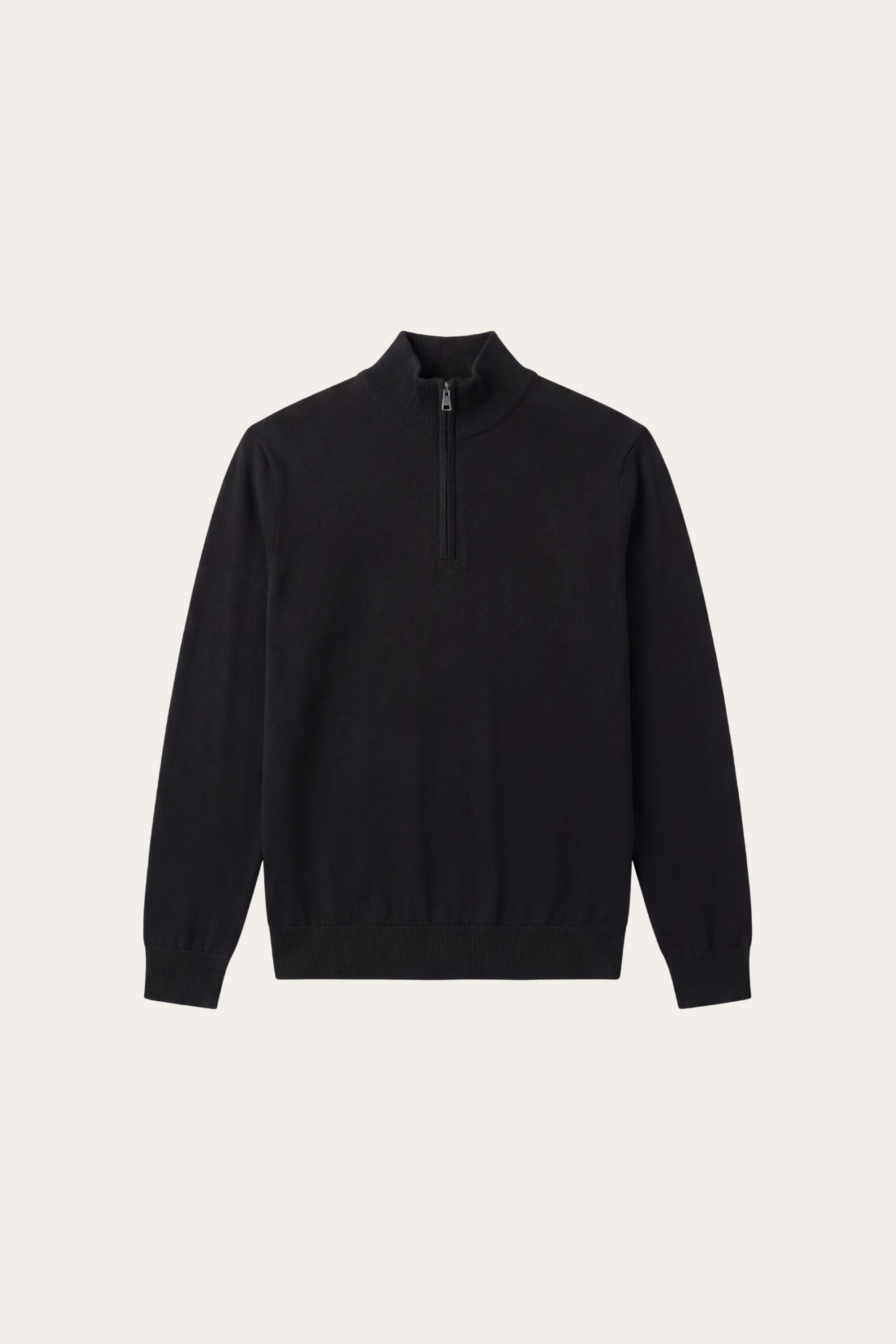 Arlino Quarter Zip Knit Black