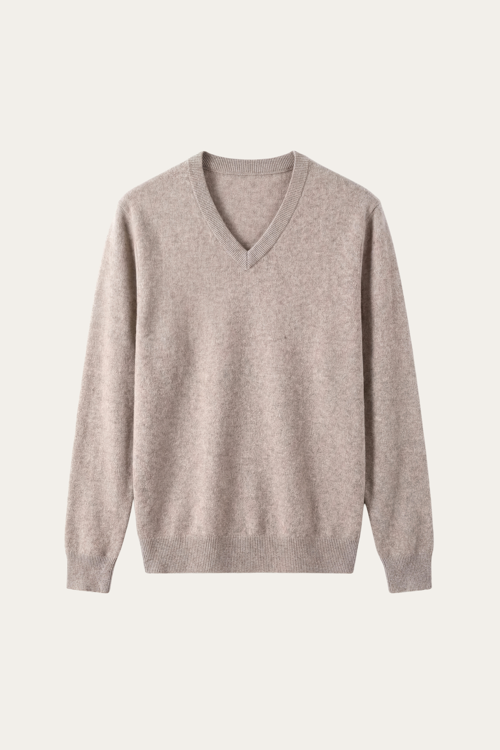 Merano V-Neck Knit Sweater Beige