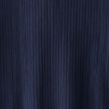 Nicolo Ribbed Knit Polo Navy Blue