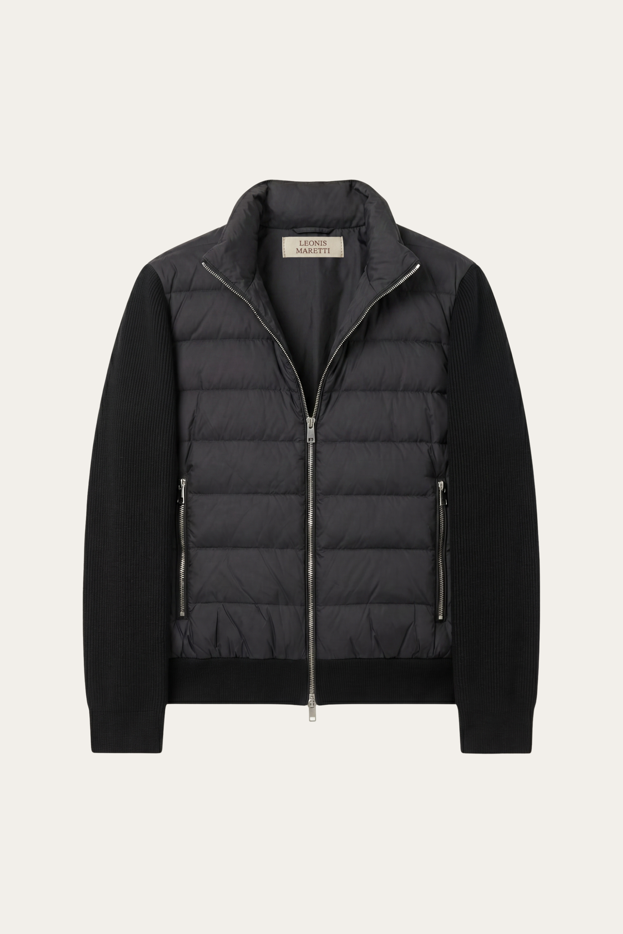 Parma Quilted Knit Hybrid Jacket Black