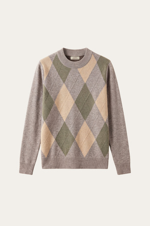 Pavia Argyle Crewneck Taupe