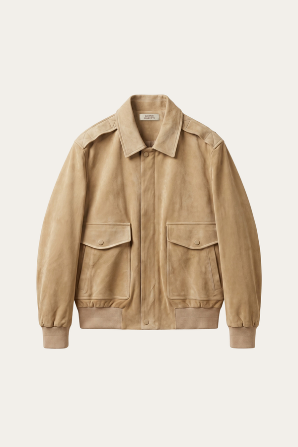 Leonis Suede Jacket Beige