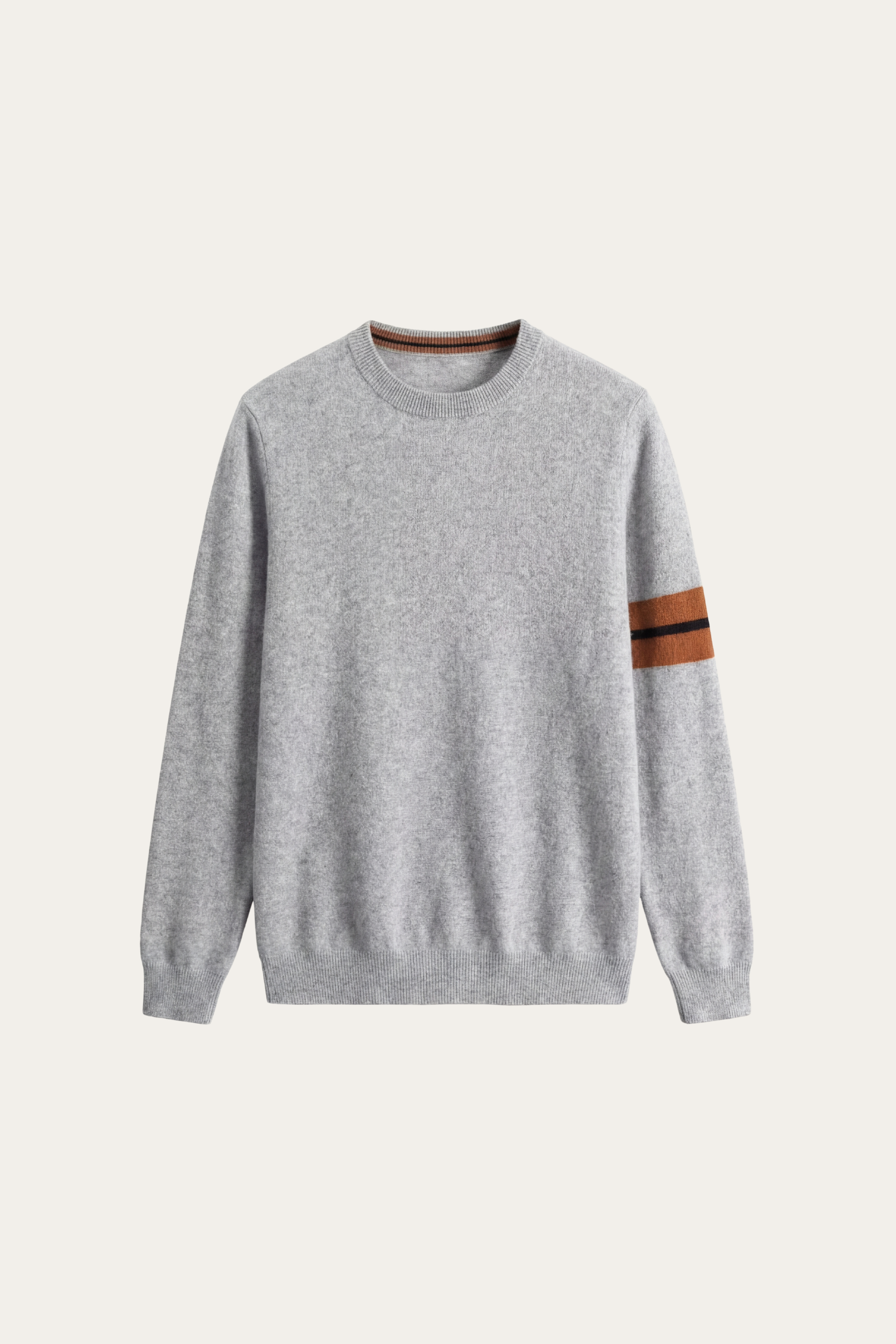 Valeno Cashmere Crewneck Sweater Light Grey