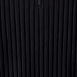 Elio Ribbed Zip Polo Black