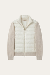 Parma Quilted Knit Hybrid Jacket Off White