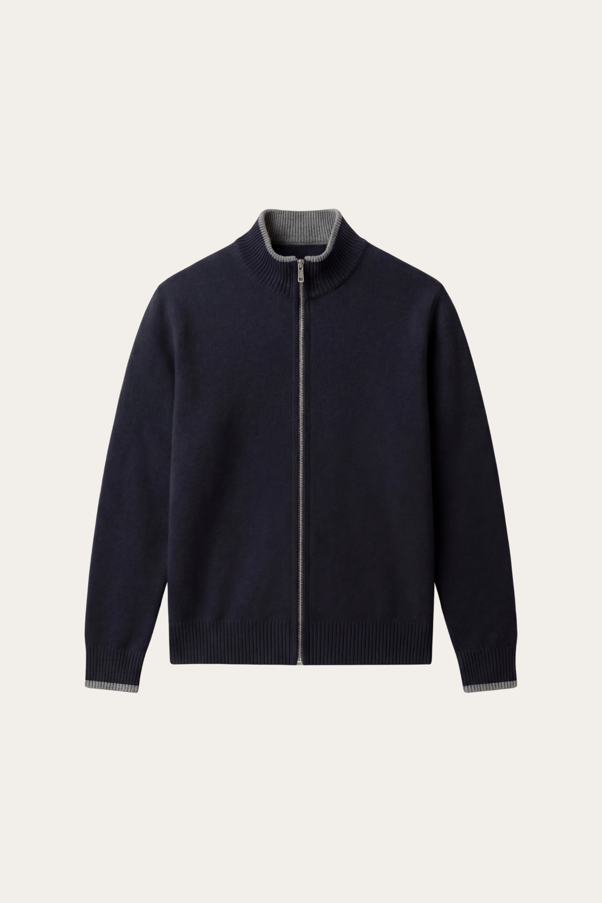 Terenzo Zip Cardigan Navy