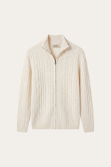 Bolzano Cable Zip Knit Ivory