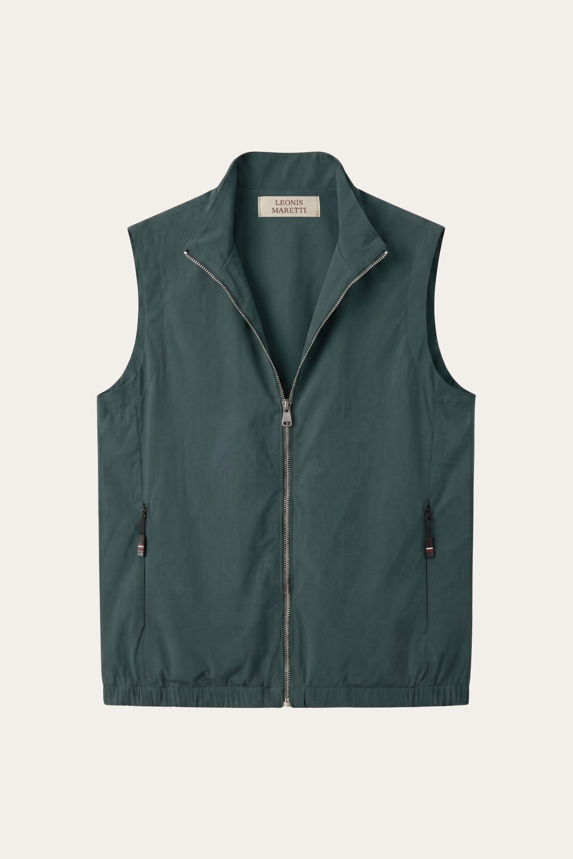 Valeno Stand-Collar Zip Vest Green
