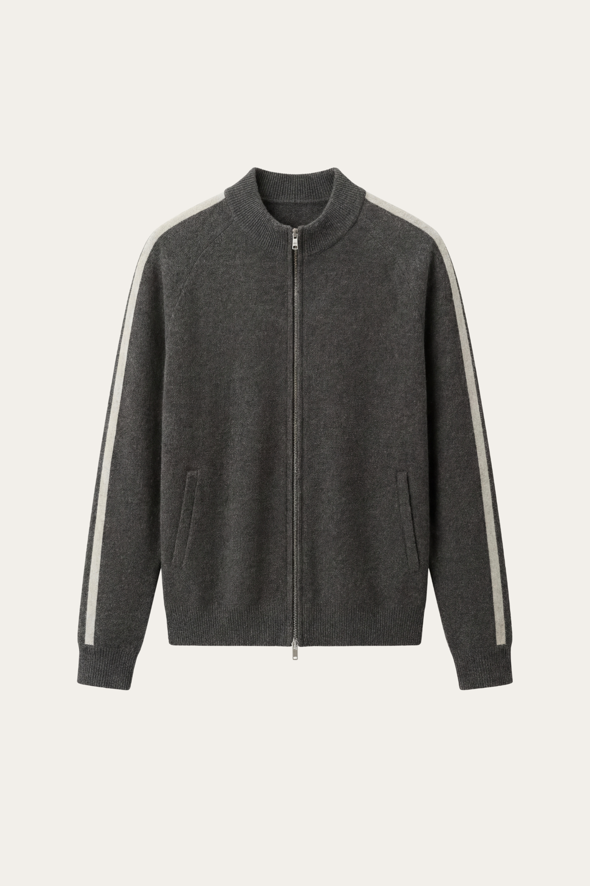 Lorenti Cashmere Zip Knit Dark Grey
