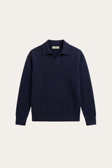 Marencio Cashmere Polo Knit Navy