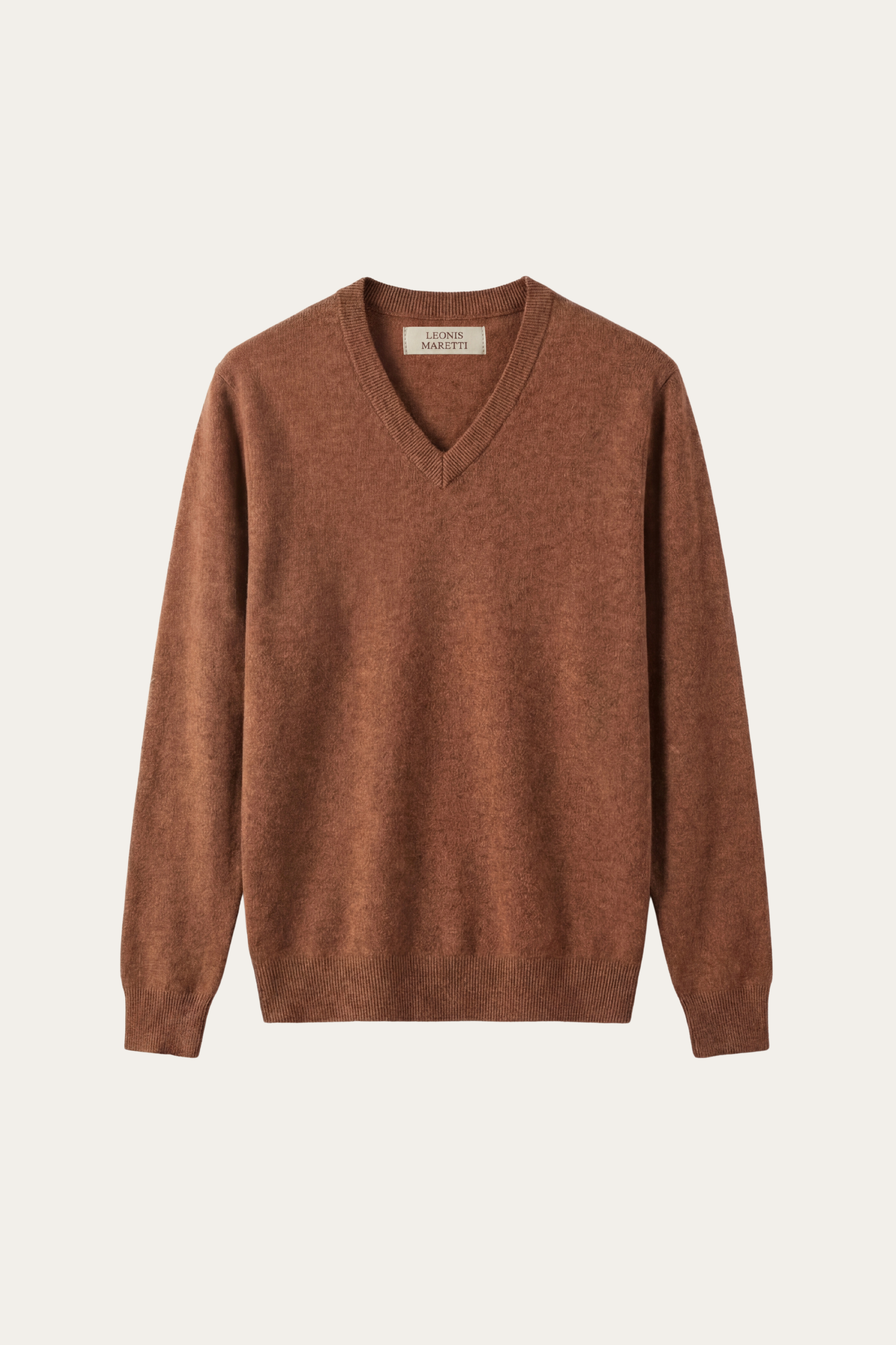 Merano V-Neck Knit Sweater Brown