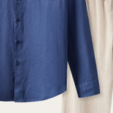 Pisa Linen Set Long Sleeve Blue/Beige