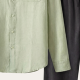 Pisa Linen Set Long Sleeve Mint Green/Black