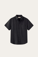 Vicenza Linen Short Sleeve Black