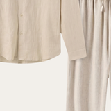 Bellagio Linen Set Long Sleeve Beige