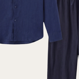Bellagio Linen Set Long Sleeve Navy