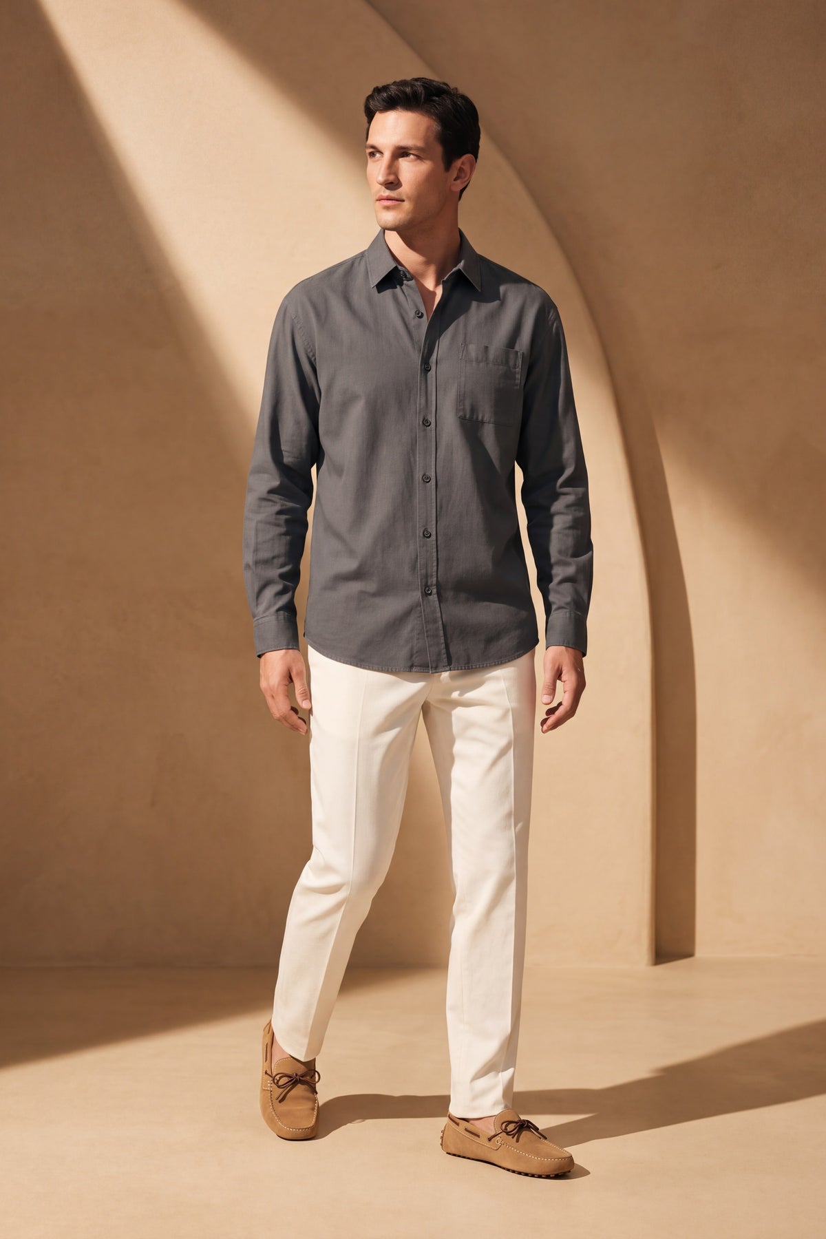 Spoleto Cotton Overshirt Dark Olive
