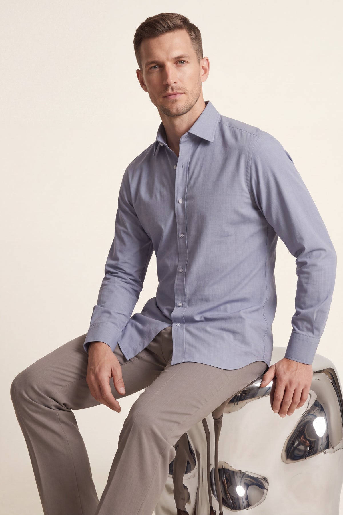 Ragusa Cotton Dress Shirt Grey