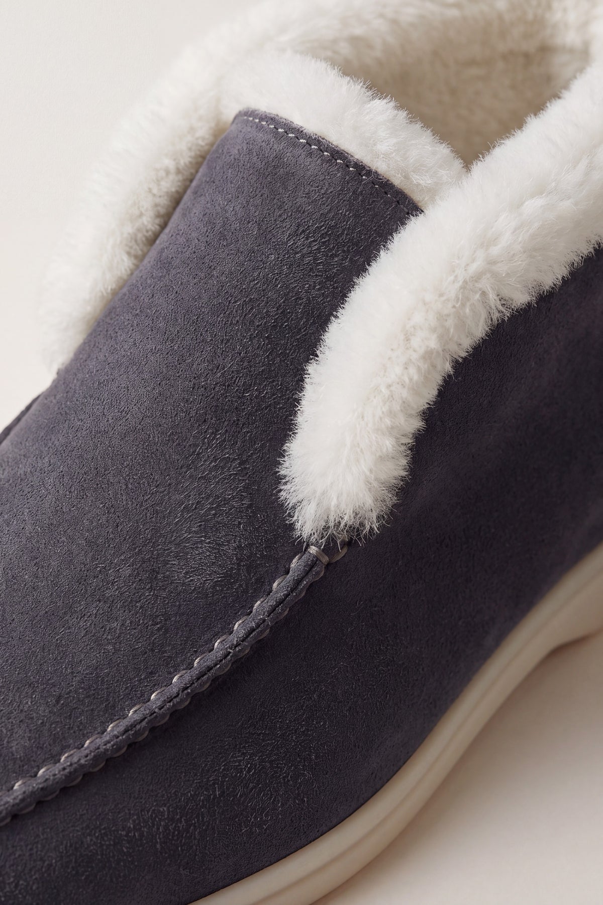 Arzano Fur-Lined High Top Loafer Navy