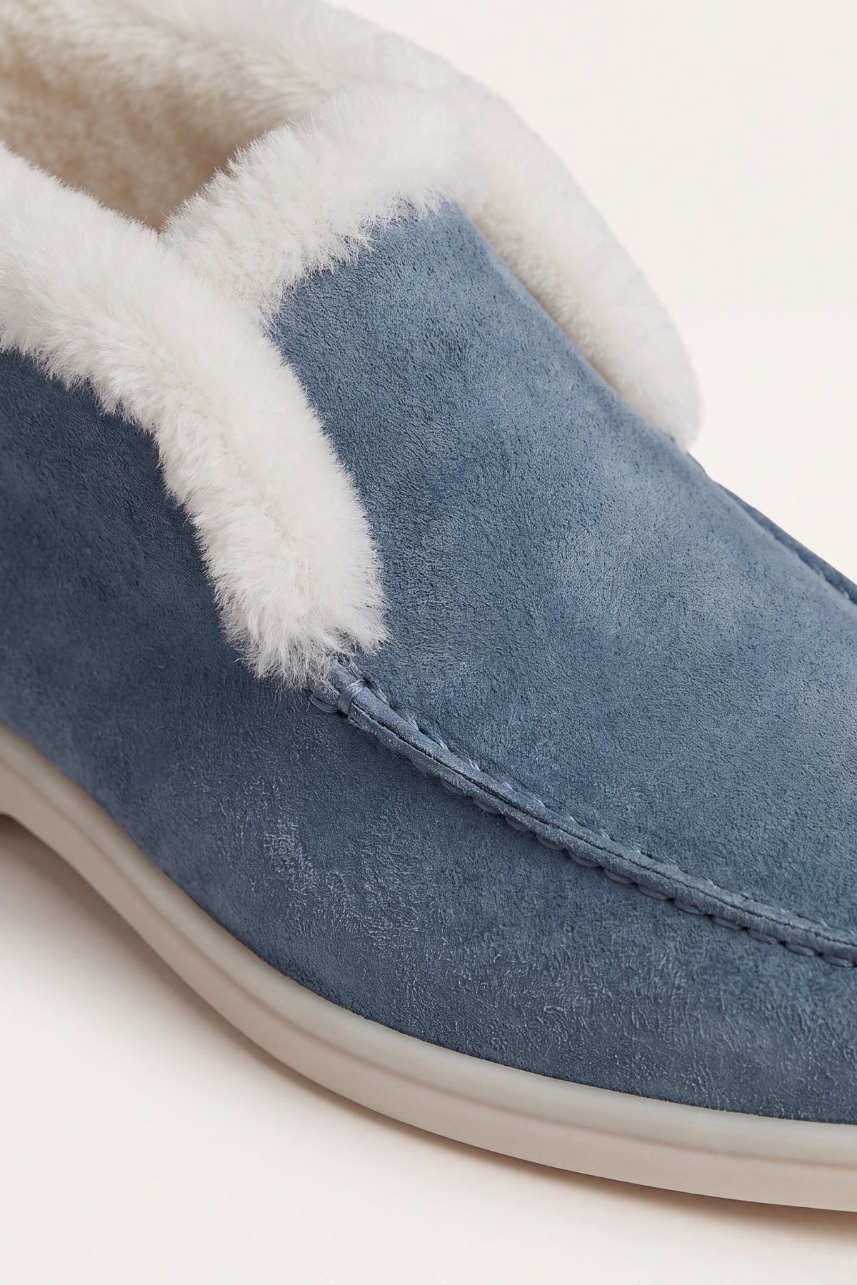 Arzano Fur-Lined High Top Loafer Blue