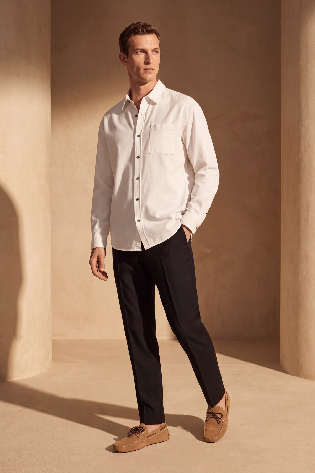 Spoleto Cotton Overshirt White