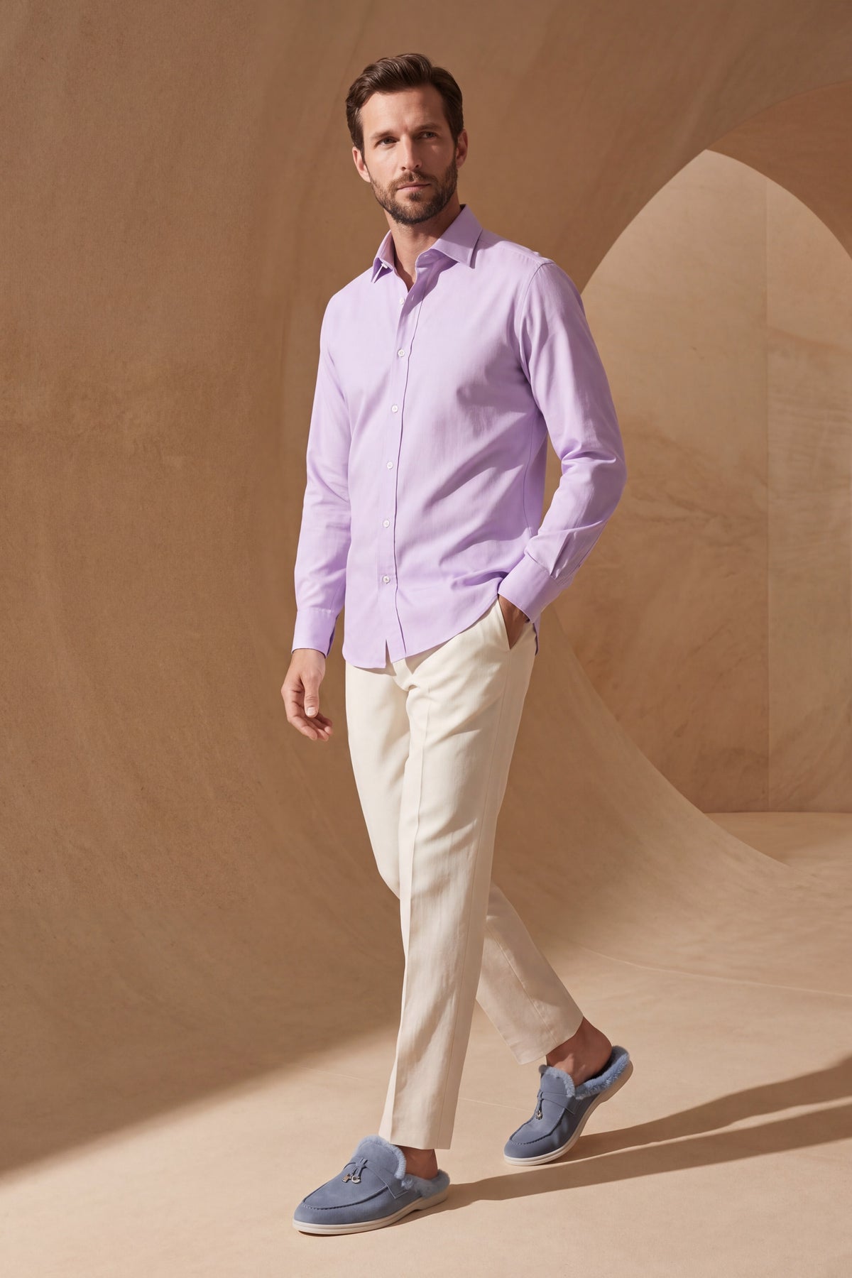 Ragusa Cotton Dress Shirt Lilac