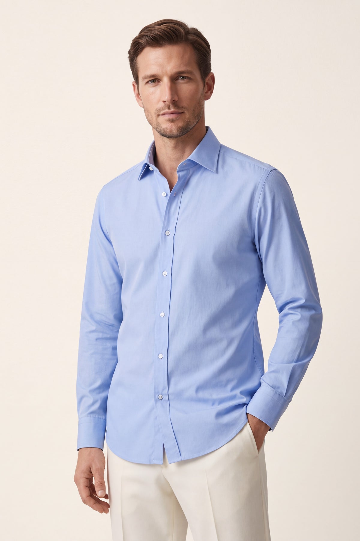 Ragusa Cotton Dress Shirt Light Blue