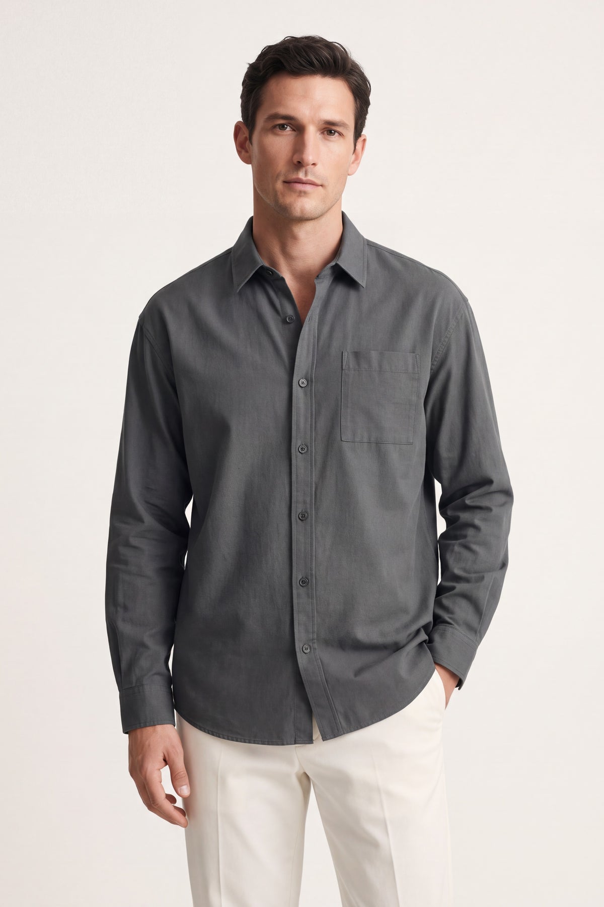Spoleto Cotton Overshirt Dark Olive