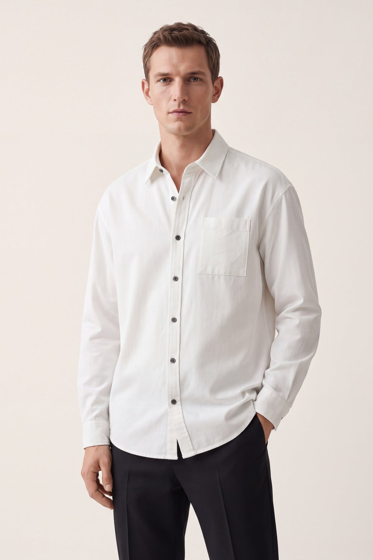 Spoleto Cotton Overshirt White