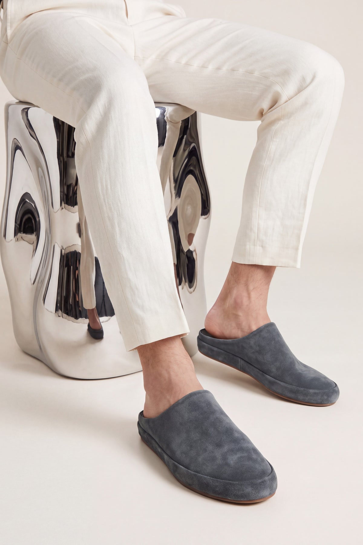 Perugia Suede Mule Grey
