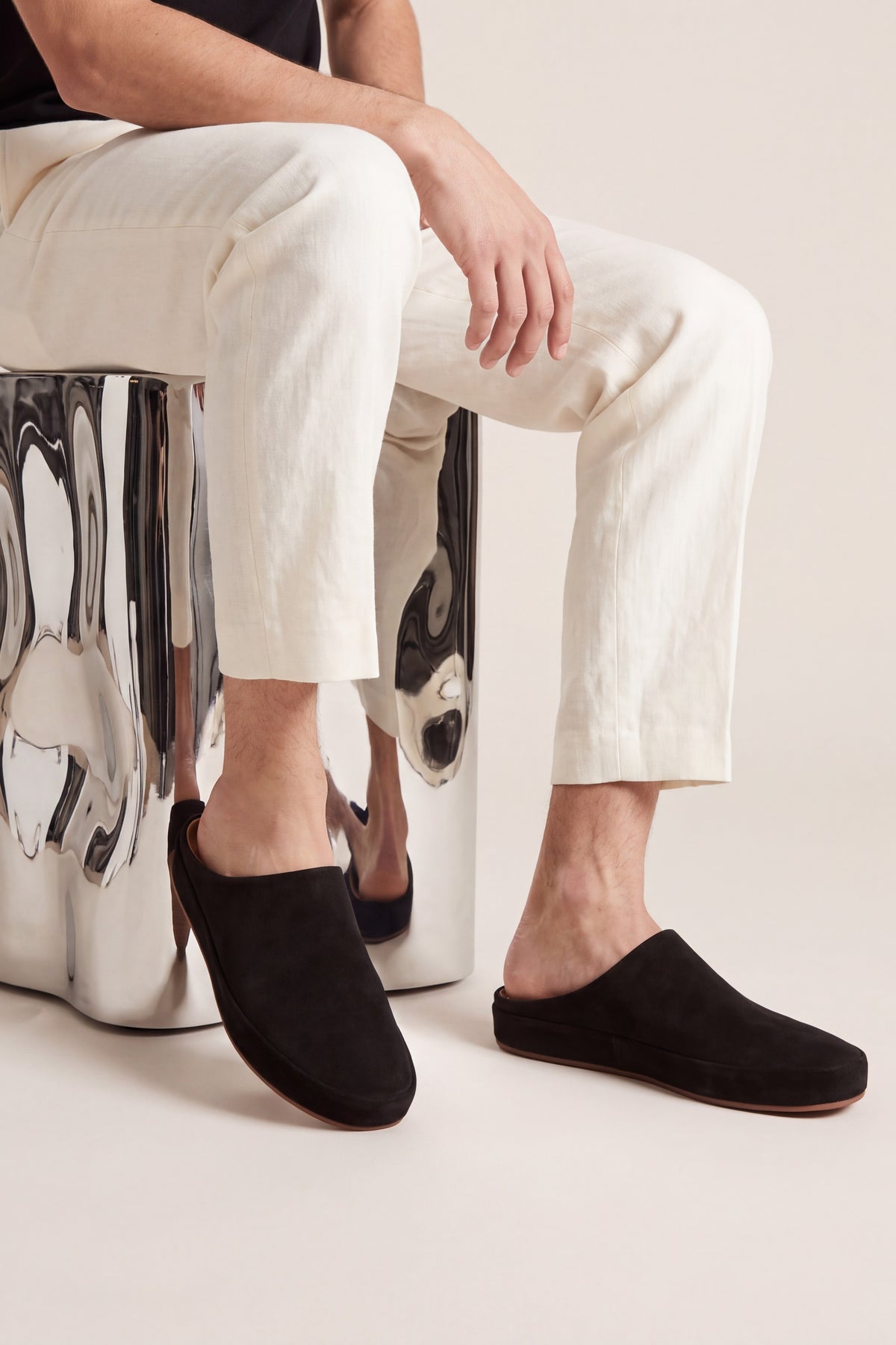 Perugia Suede Mule Black