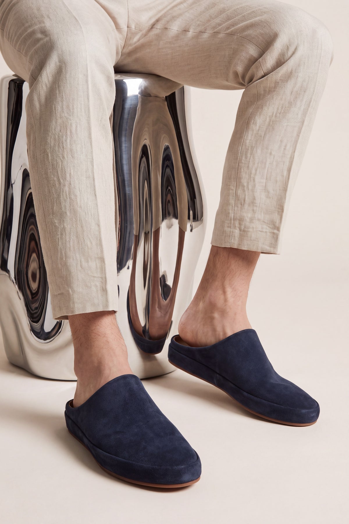 Perugia Suede Mule Navy