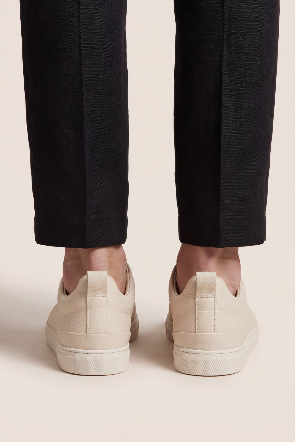Leomar V2 Leather Slip-On Off-White Tonal