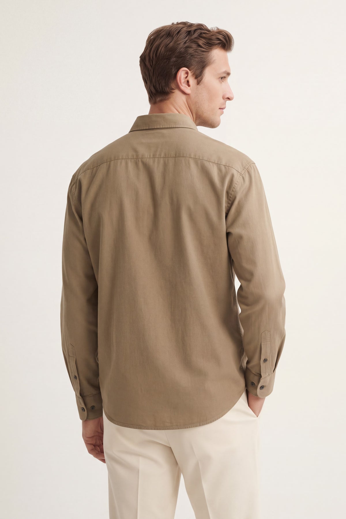 Spoleto Cotton Overshirt Khaki