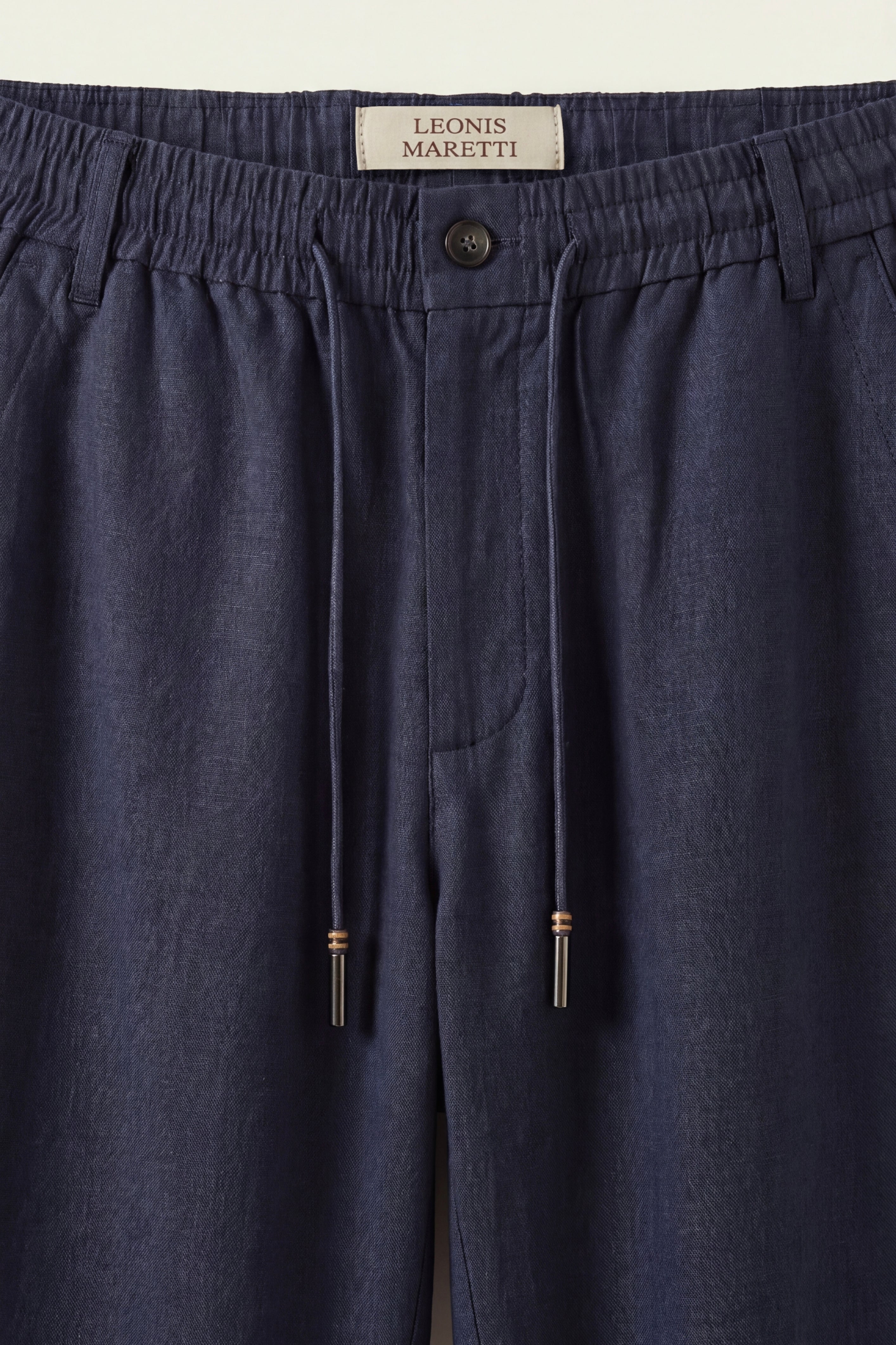Monteria Stretch Linen Trouser Navy