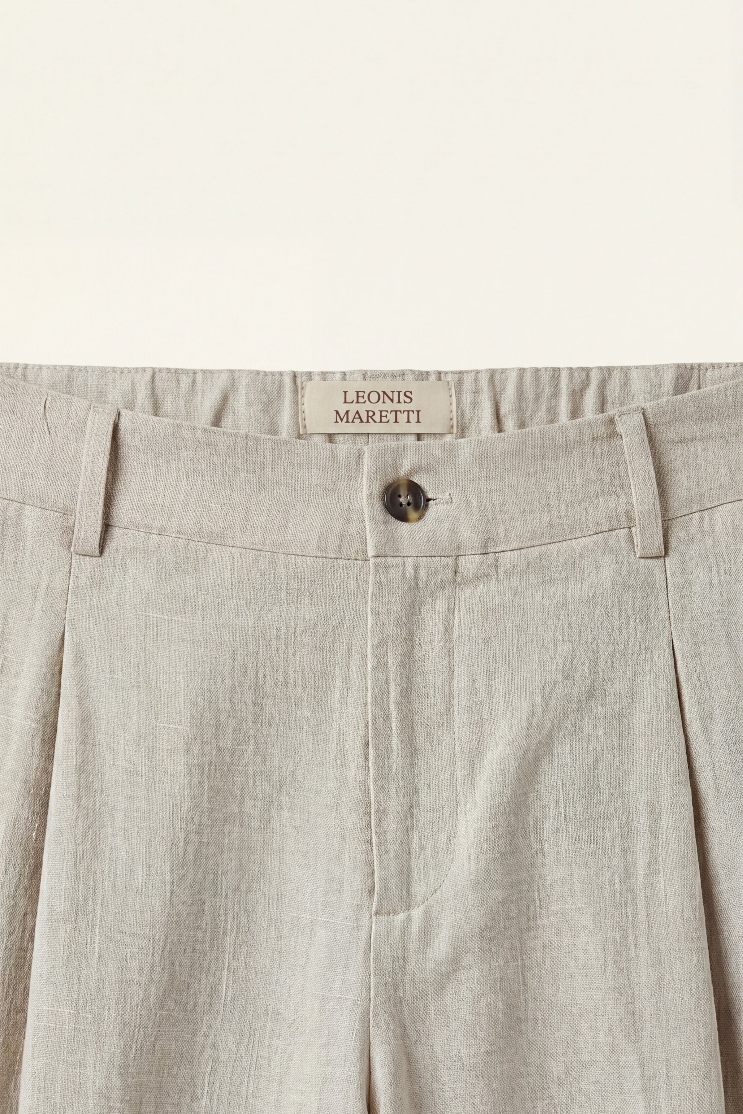 Orvieto Linen Pleated Shorts Light Beige
