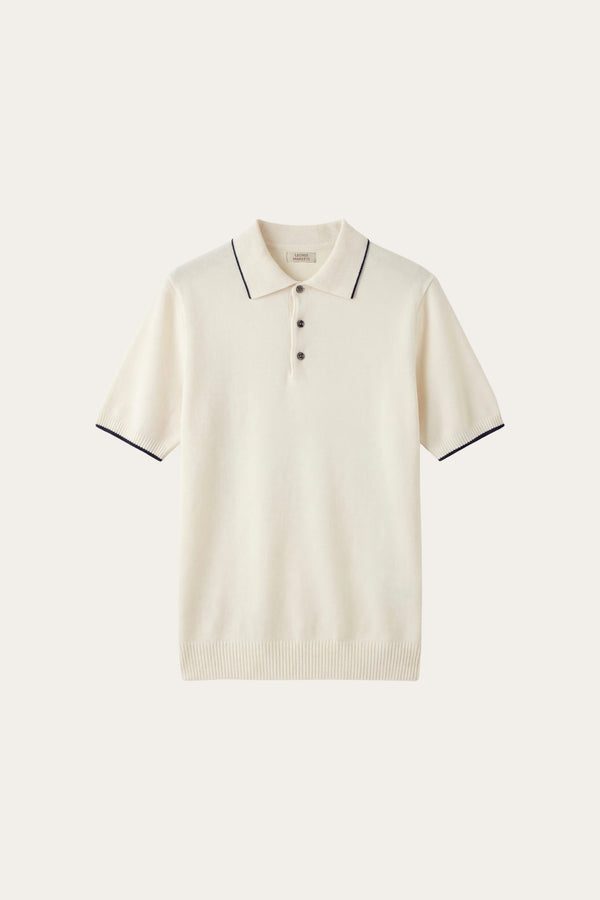 Morino Merino Knit Polo White