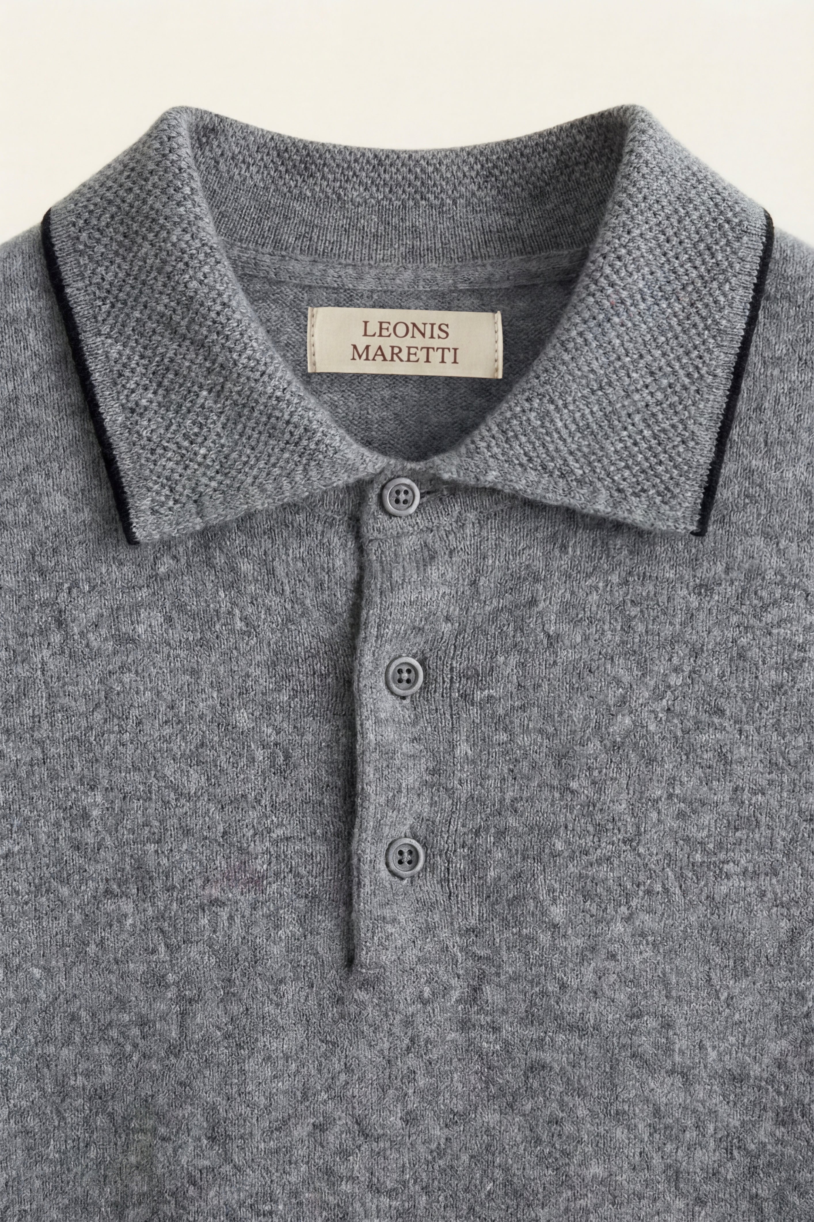 Morino Merino Knit Polo Grey