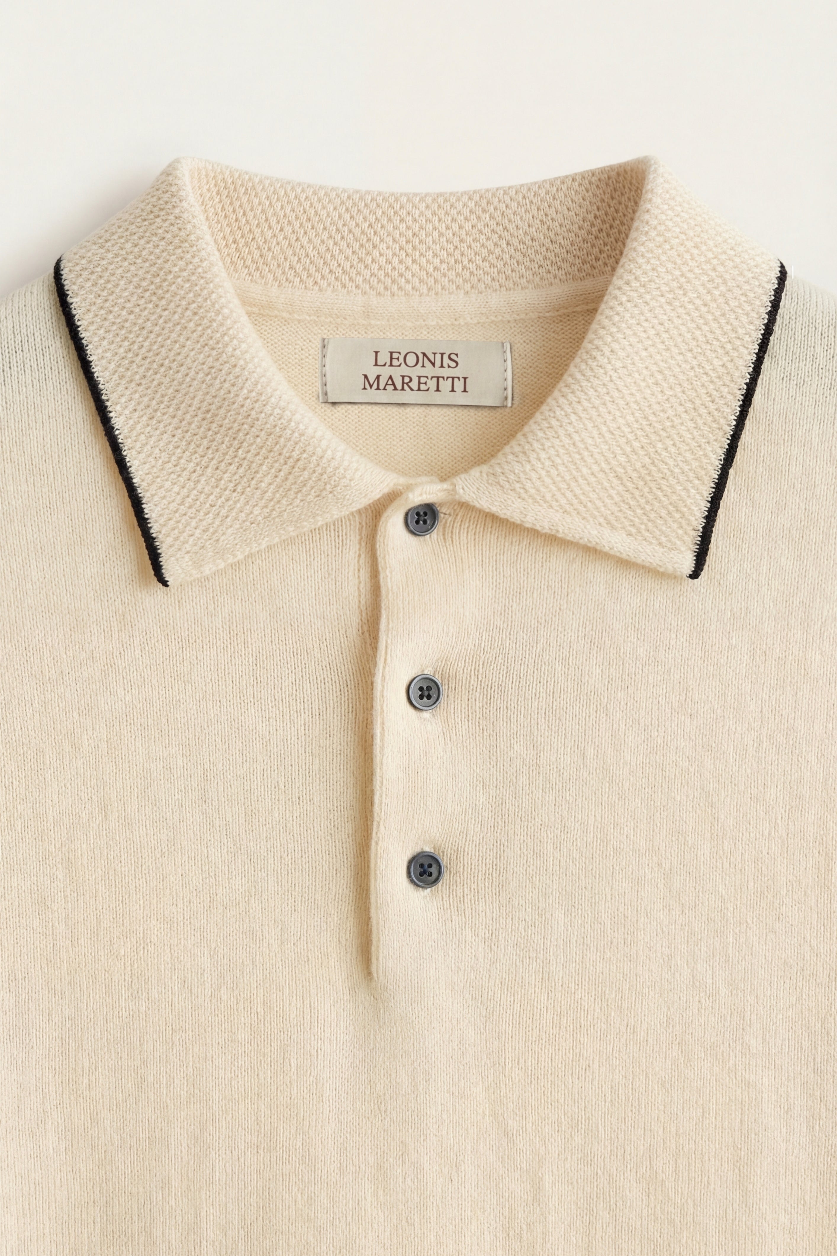 Morino Merino Knit Polo Beige