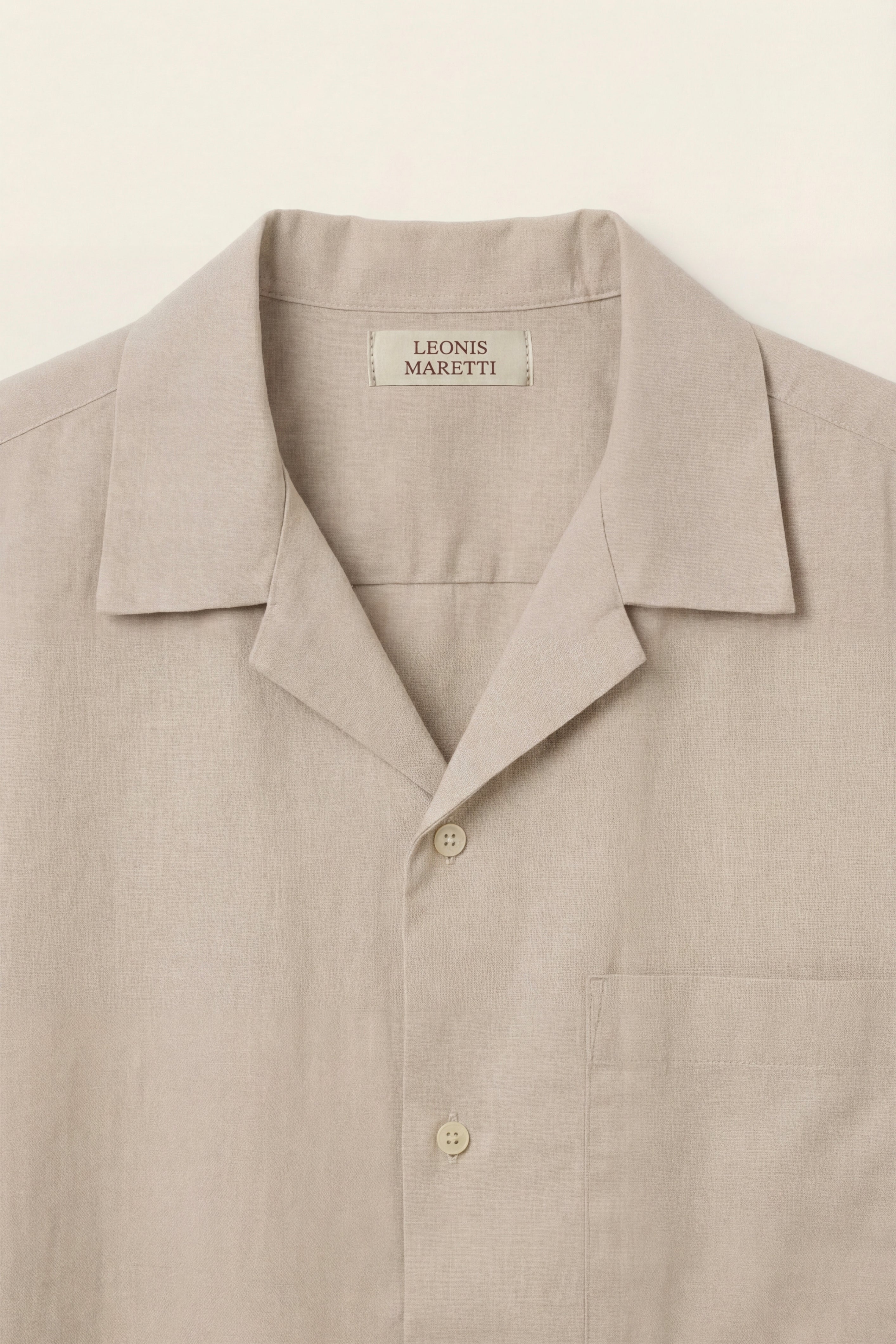Ancona Linen Cotton Shirt Beige