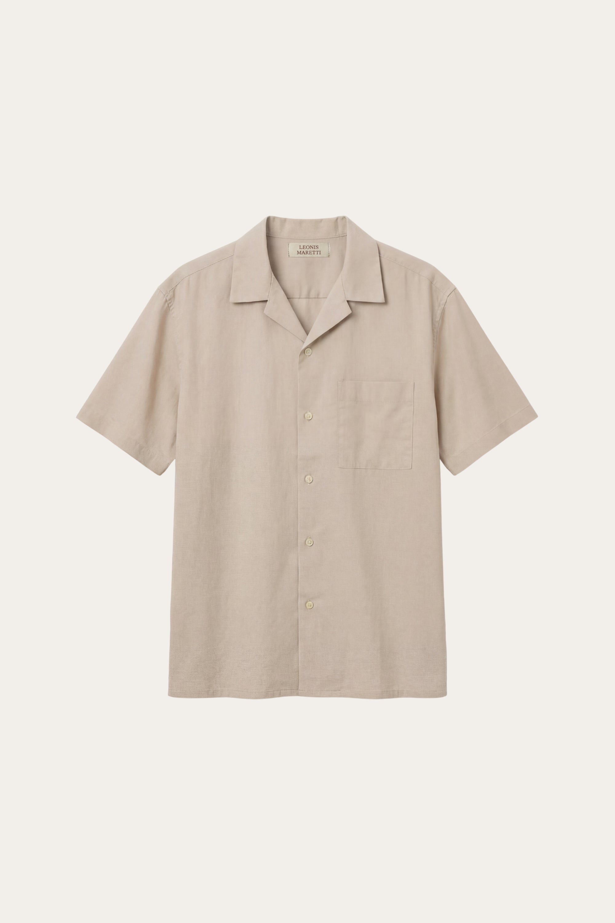 Ancona Linen Cotton Shirt Beige