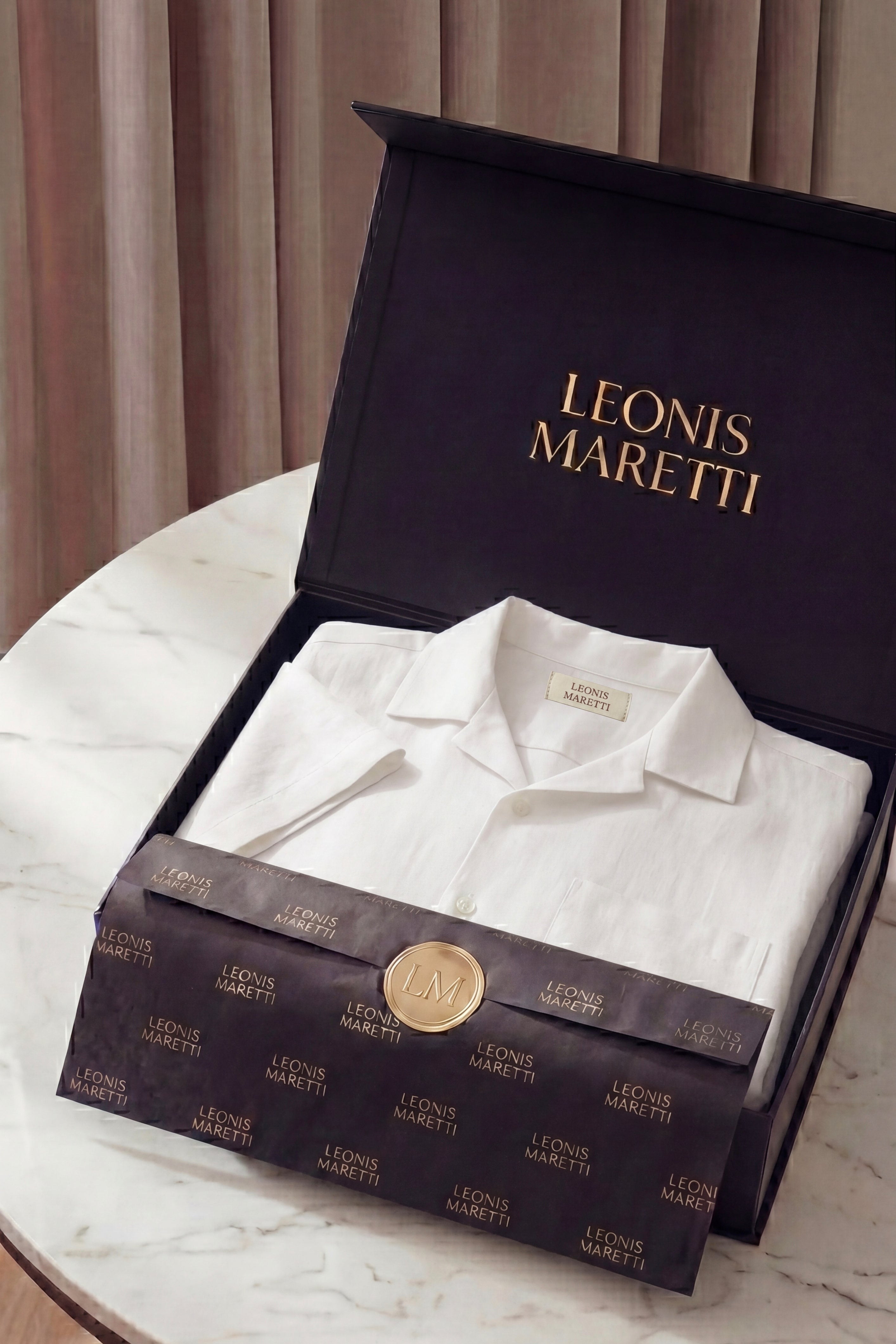 Ancona Linen Cotton Shirt White